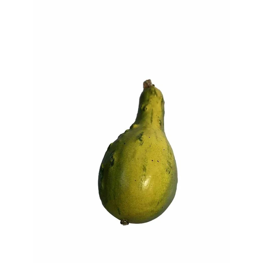Faux Green Gourd 4.5 Inches Tall Harvest Traditional Home Decor